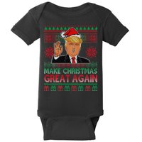 Trump Make Christmas Great Again Ugly Baby Bodysuit