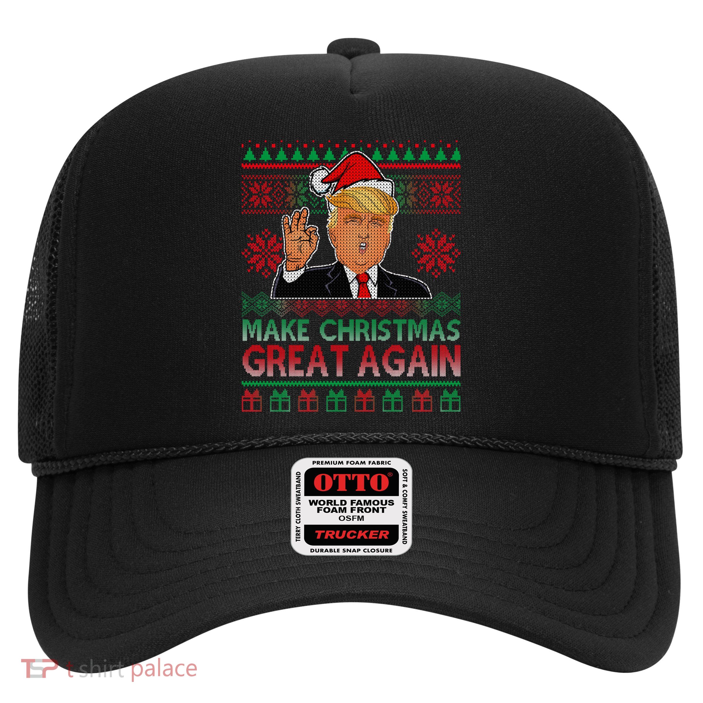 Trump Make Christmas Great Again Ugly Trucker Hat