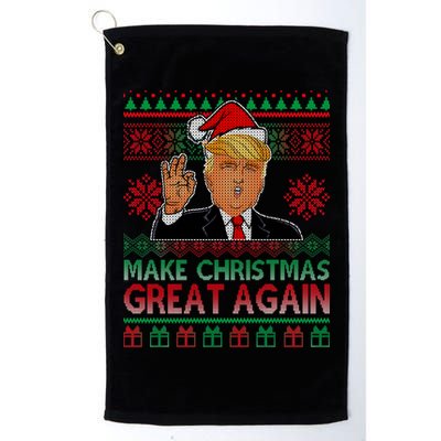 Trump Make Christmas Great Again Ugly Golf Towel