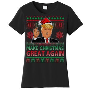 Trump Make Christmas Great Again Ugly Women's T-Shirt