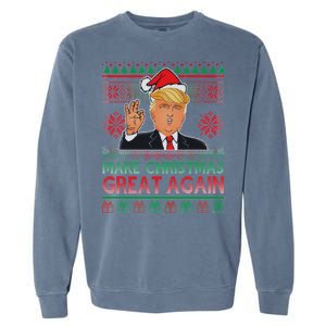 Trump Make Christmas Great Again Ugly Garment-Dyed Sweatshirt