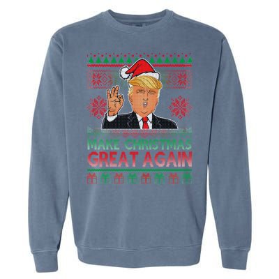 Trump Make Christmas Great Again Ugly Garment-Dyed Sweatshirt