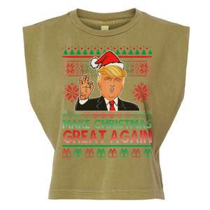 Trump Make Christmas Great Again Ugly Garment-Dyed Women's Muscle Tee