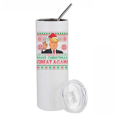 Trump Make Christmas Great Again Ugly Stainless Steel Tumbler