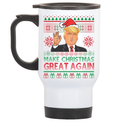 Trump Make Christmas Great Again Ugly Stainless Steel Travel Mug