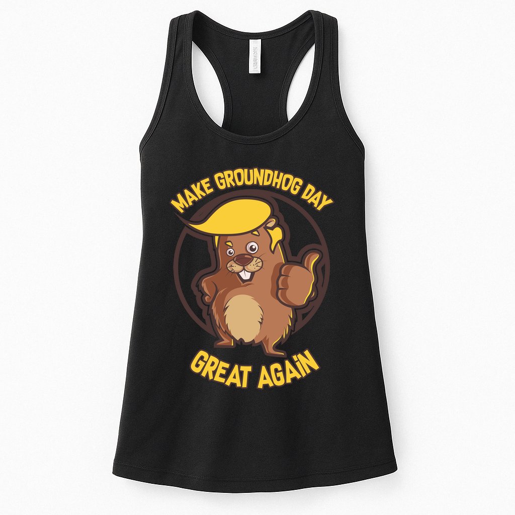 Trump Make Groundhog Day Great Again Womens Tank Top