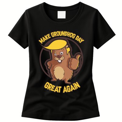 Trump Make Groundhog Day Great Again Womens T-Shirt