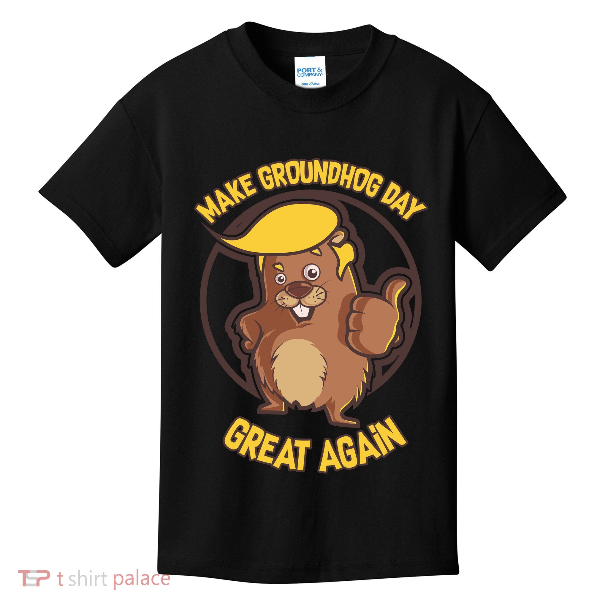 Trump Make Groundhog Day Great Again Kids T-Shirt