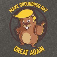 Trump Make Groundhog Day Great Again Cotton Canvas Backpack