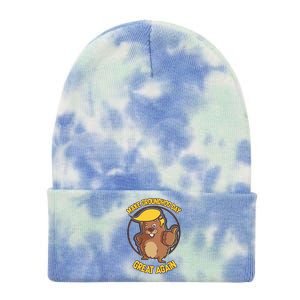 Trump Make Groundhog Day Great Again Tie Dye 12in Knit Beanie