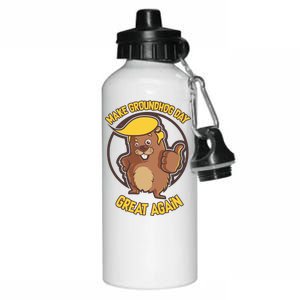 Trump Make Groundhog Day Great Again Aluminum Water Bottle