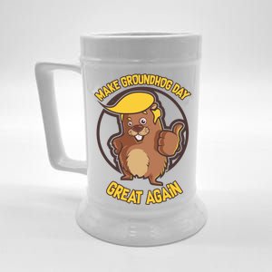 Trump Make Groundhog Day Great Again Beer Stein