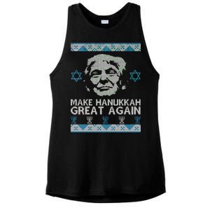 Trump Make Hanukkah Great Again Ugly Ladies PosiCharge Tri-Blend Wicking Tank