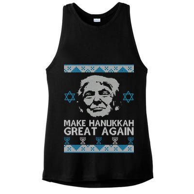 Trump Make Hanukkah Great Again Ugly Ladies PosiCharge Tri-Blend Wicking Tank