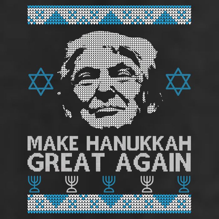 Trump Make Hanukkah Great Again Ugly Adult Drive Performance Visor