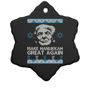 Trump Make Hanukkah Great Again Ugly Ceramic Star Ornament