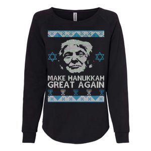 Trump Make Hanukkah Great Again Ugly Womens California Wash Sweatshirt