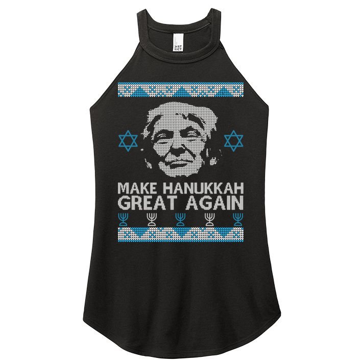 Trump Make Hanukkah Great Again Ugly Women's Perfect Tri Rocker Tank