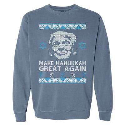 Trump Make Hanukkah Great Again Ugly Garment-Dyed Sweatshirt