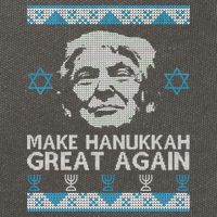 Trump Make Hanukkah Great Again Ugly Cotton Canvas Backpack