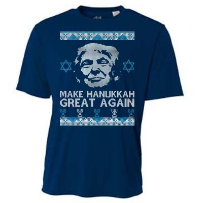 Trump Make Hanukkah Great Again Ugly Cooling Performance Crew T-Shirt