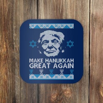 Trump Make Hanukkah Great Again Ugly Coaster