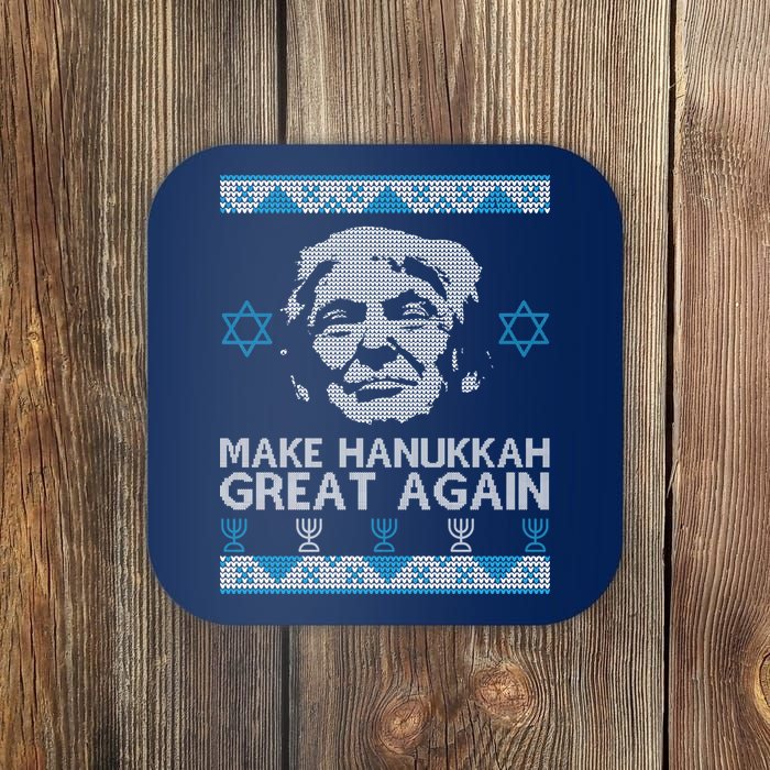 Trump Make Hanukkah Great Again Ugly Coaster