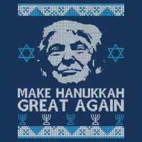 Trump Make Hanukkah Great Again Ugly Flat Bill Trucker Hat