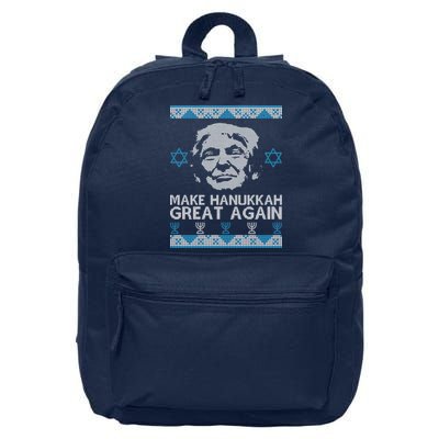 Trump Make Hanukkah Great Again Ugly 16 in Basic Backpack