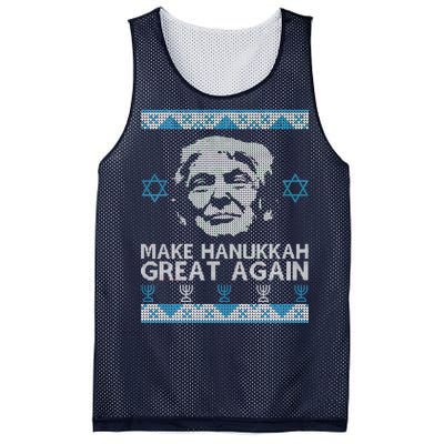 Trump Make Hanukkah Great Again Ugly Mesh Reversible Basketball Jersey Tank