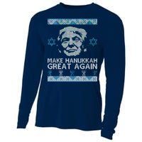 Trump Make Hanukkah Great Again Ugly Cooling Performance Long Sleeve Crew