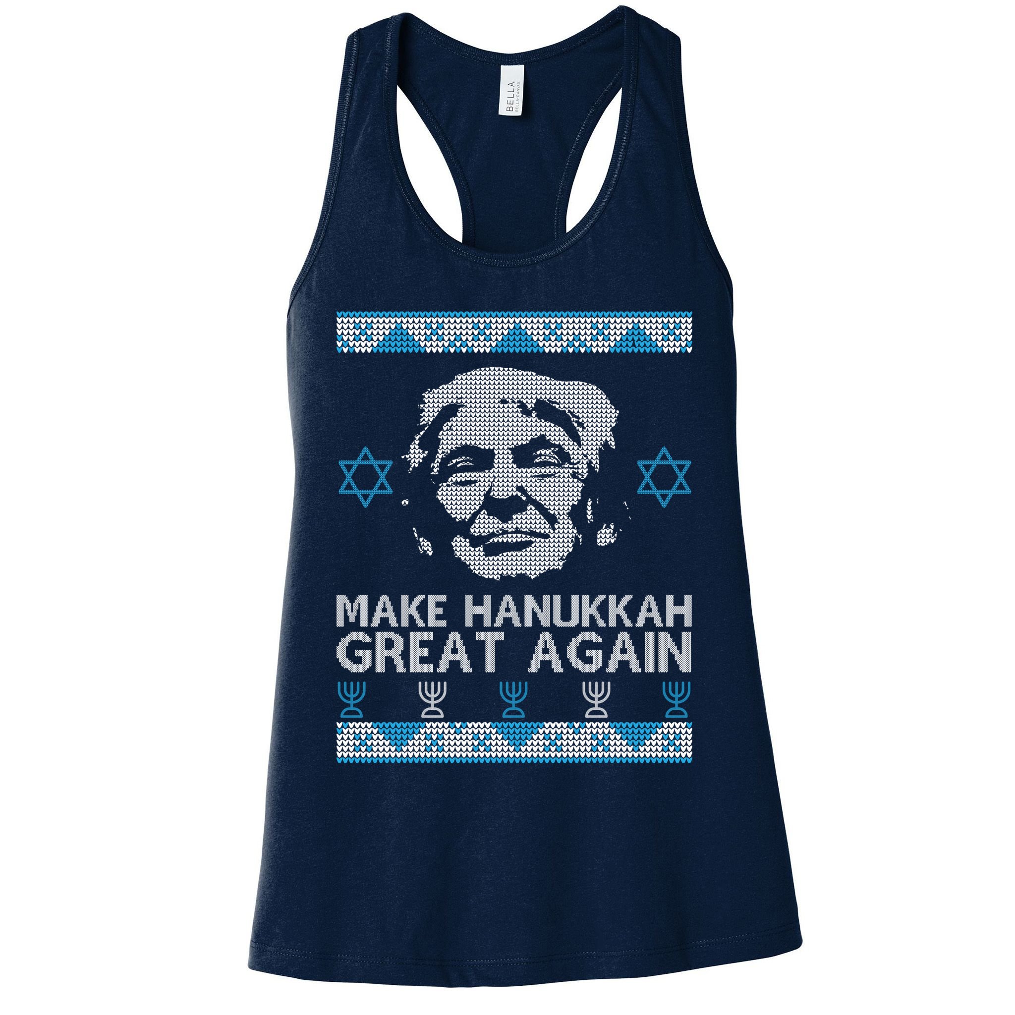 Trump Make Hanukkah Great Again Ugly Womens Tank Top