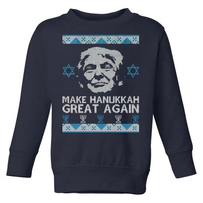 Trump Make Hanukkah Great Again Ugly Toddler Sweatshirt