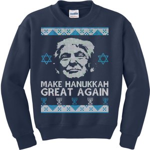 Trump Make Hanukkah Great Again Ugly Kids Sweatshirt