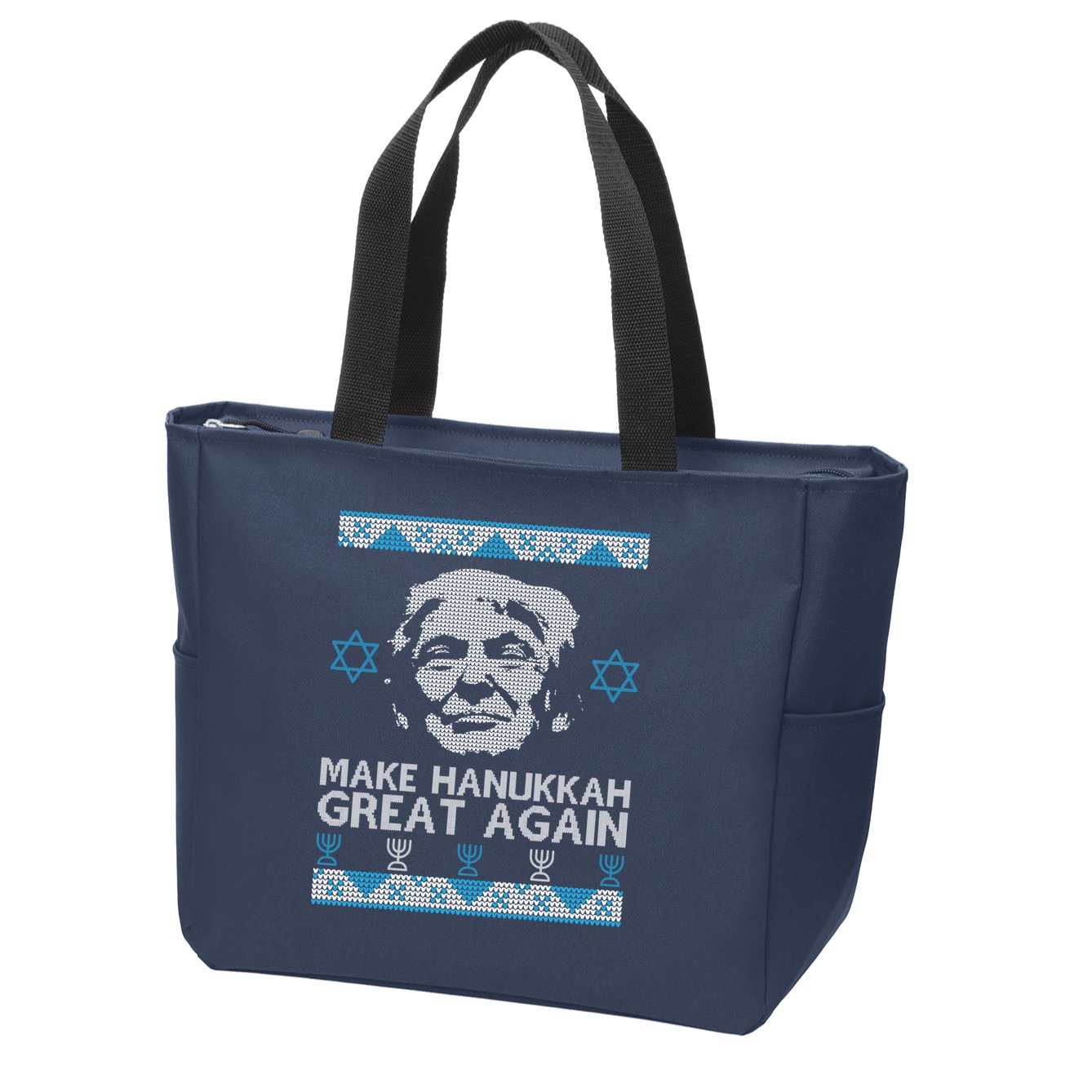 Trump Make Hanukkah Great Again Ugly Zip Tote Bag