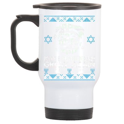 Trump Make Hanukkah Great Again Ugly Stainless Steel Travel Mug