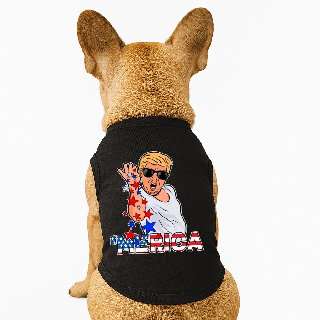 Trump Merica Salt Bae Doggie Tank