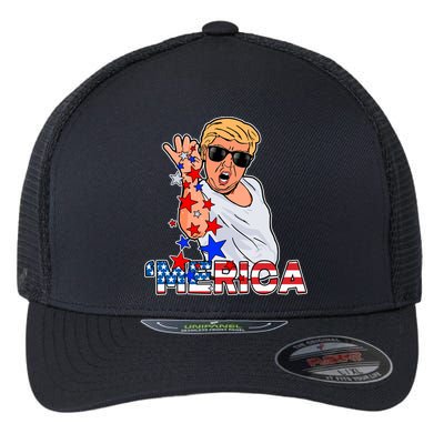 Trump Merica Salt Bae Flexfit Unipanel Trucker Cap