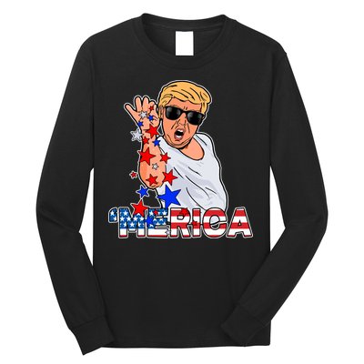 Trump Merica Salt Bae Long Sleeve Shirt