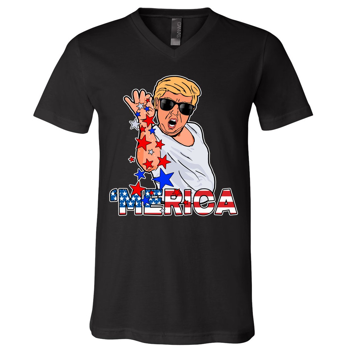 Trump Merica Salt Bae V-Neck T-Shirt