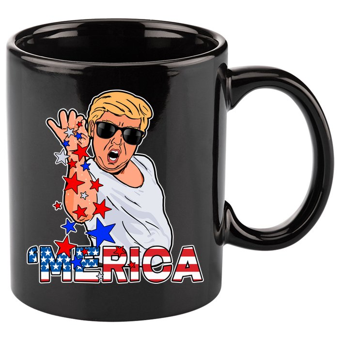 Trump Merica Salt Bae 11oz C Handle Ceramic Mug