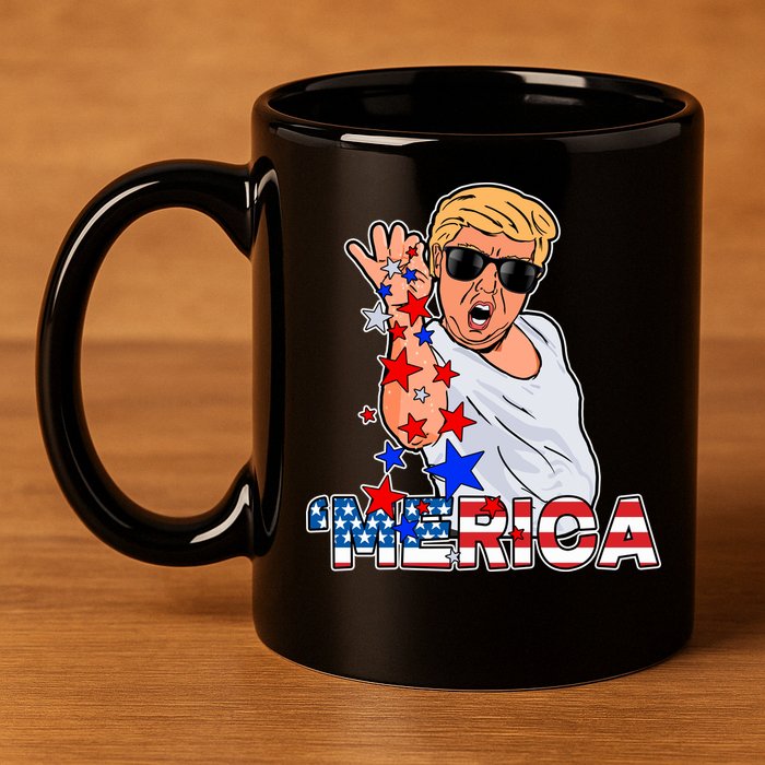 Trump Merica Salt Bae 11oz C Handle Ceramic Mug