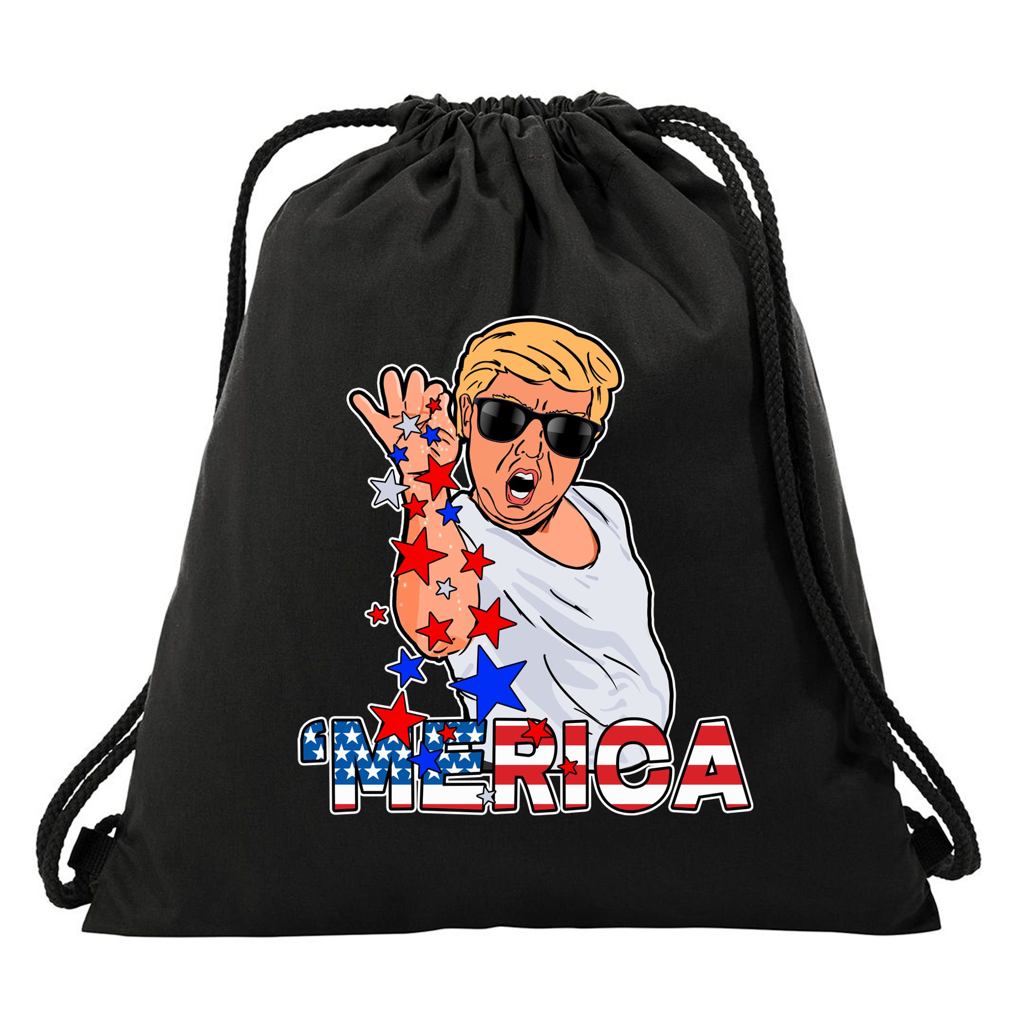 Trump Merica Salt Bae Drawstring Bag