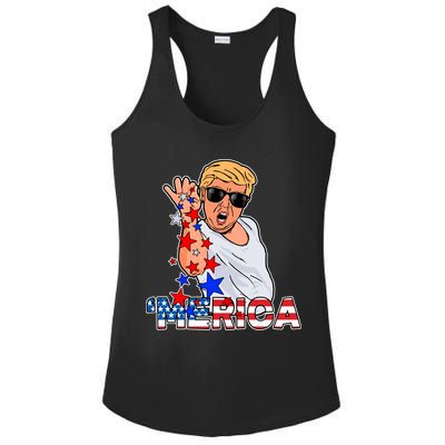 Trump Merica Salt Bae Ladies PosiCharge Competitor Racerback Tank