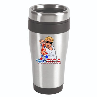 Trump Merica Salt Bae 16oz Travel Tumbler