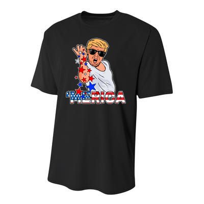 Trump Merica Salt Bae Youth Performance Sprint T-Shirt