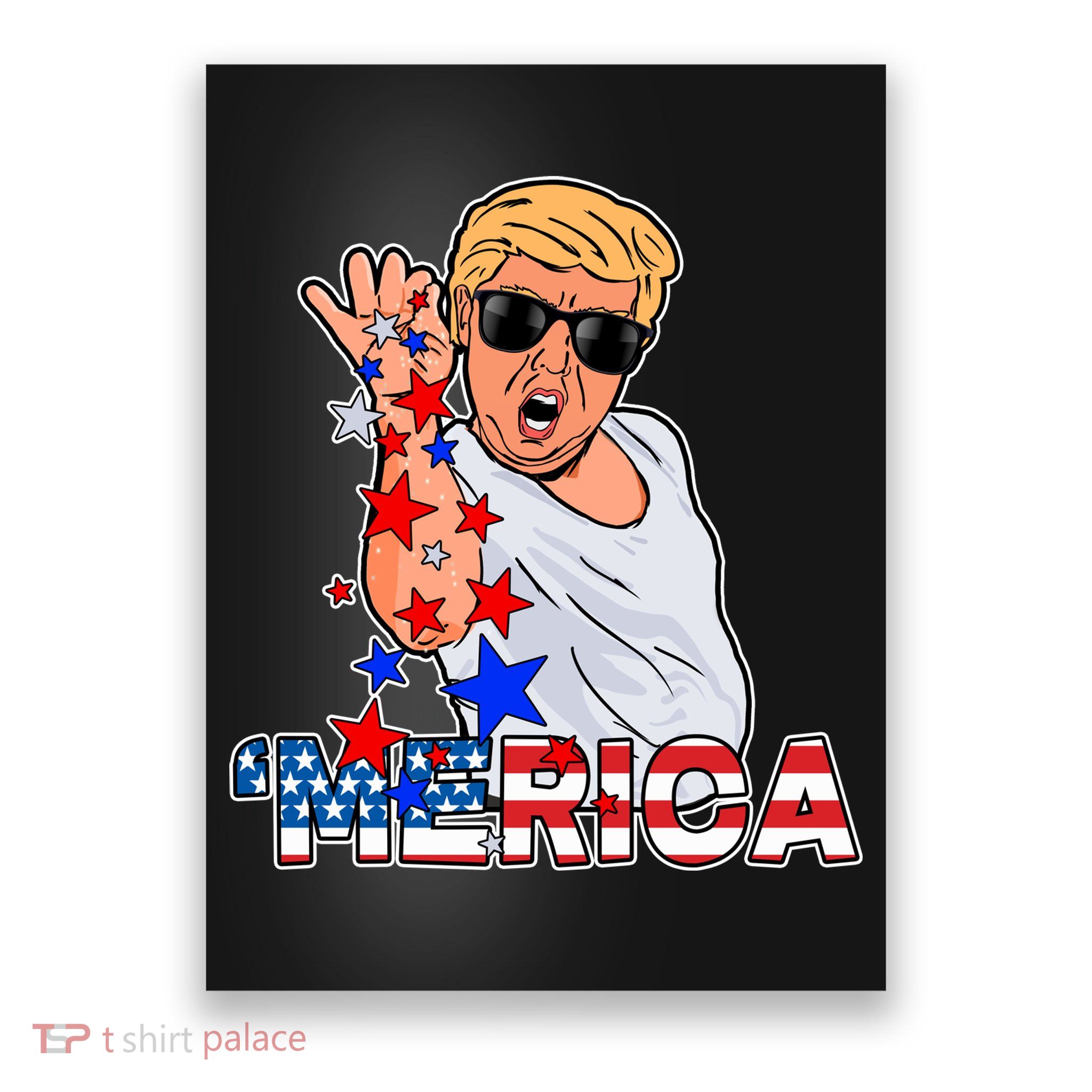 Trump Merica Salt Bae Poster