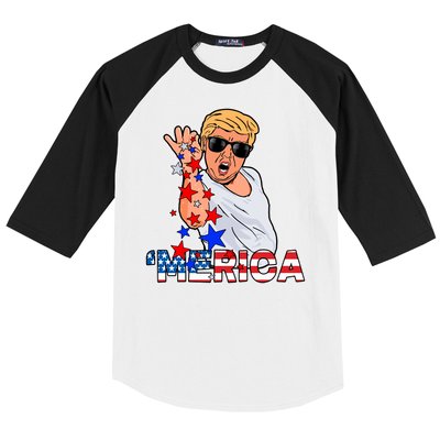 Trump Merica Salt Bae Baseball Sleeve Shirt