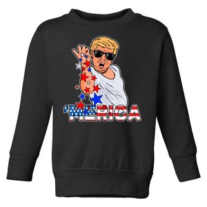 Trump Merica Salt Bae Toddler Sweatshirt