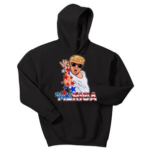 Trump Merica Salt Bae Kids Hoodie